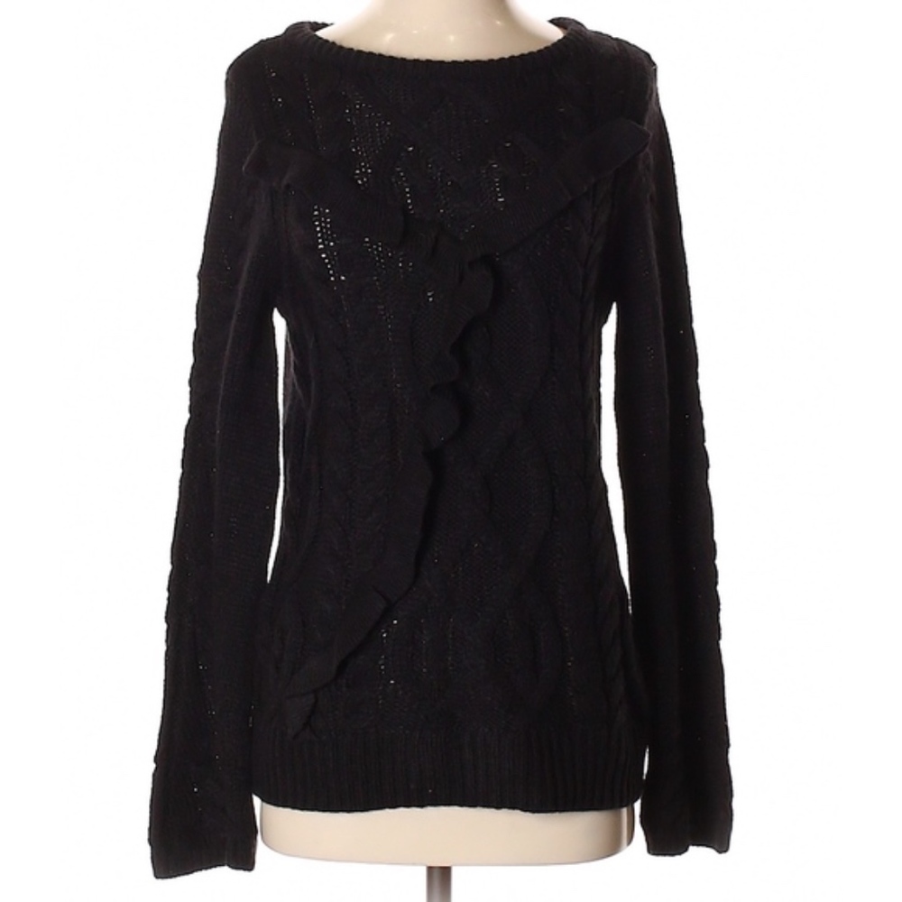 LC Lauren Conrad Cable Knit Boatneck Sweater New - Picture 3 of 8